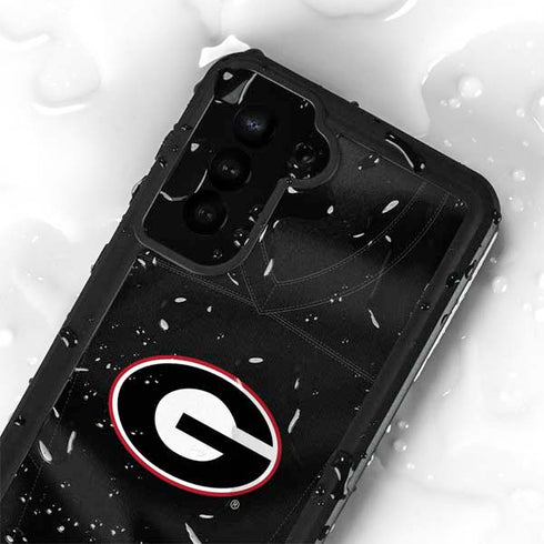 University of Georgia Black Jersey Galaxy S24 Plus Waterproof Case